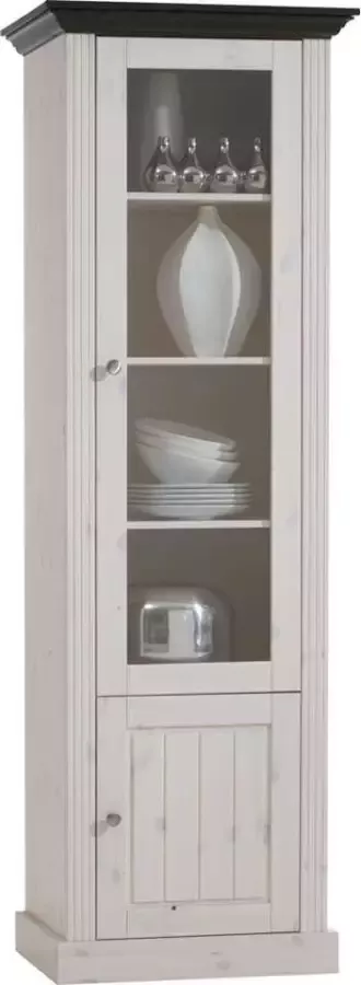 Leen Bakker Buffetkast Monaco 2 deuren wit donker Havanna 190 1x62 6x46 5 cm