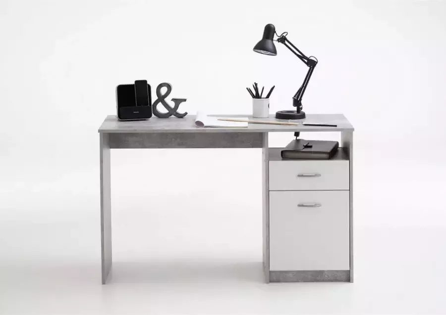 Leen Bakker Bureau Jackson beton wit 123x76 cm - Foto 2