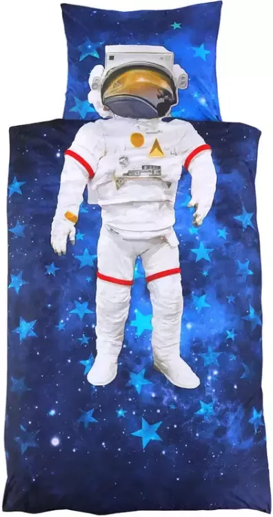 Comfort dekbedovertrek Buzz astronaut blauw 140x200 220 cm Leen Bakker