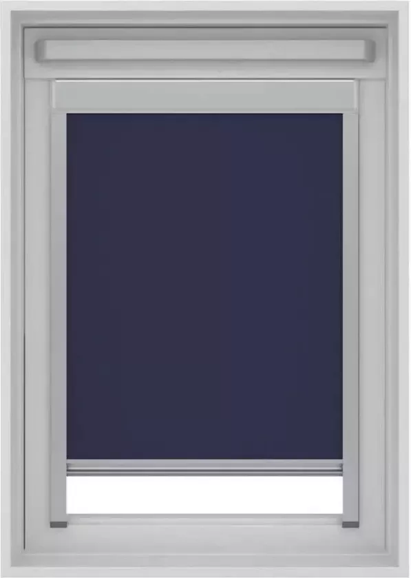 Leen Bakker Dakraamrolgordijn verduisterend donkerblauw SK06 114x118 cm