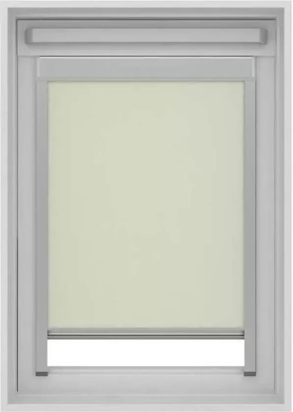 Leen Bakker Dakraamrolgordijn verduisterend ecru SK06 114x118 cm