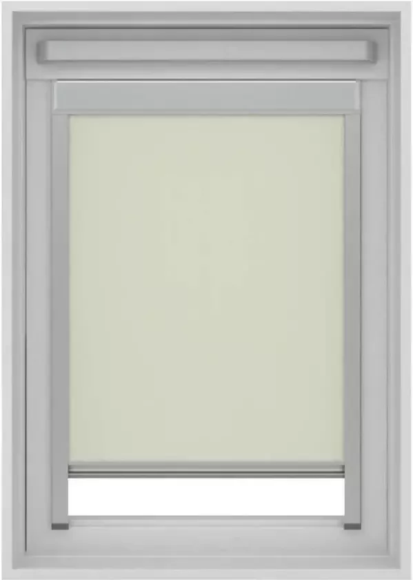 Leen Bakker Dakraamrolgordijn verduisterend ecru UK08 134x140 cm