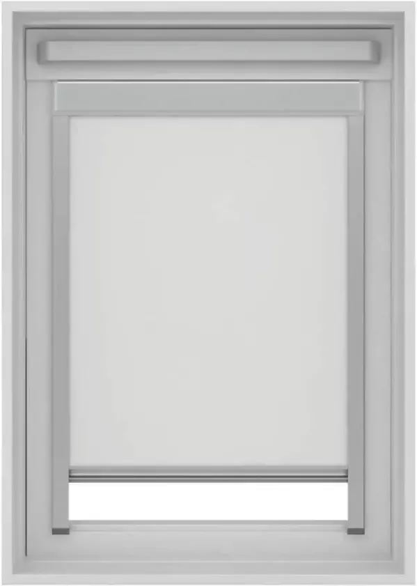 Leen Bakker Dakraamrolgordijn verduisterend wit MK04 78x98 cm