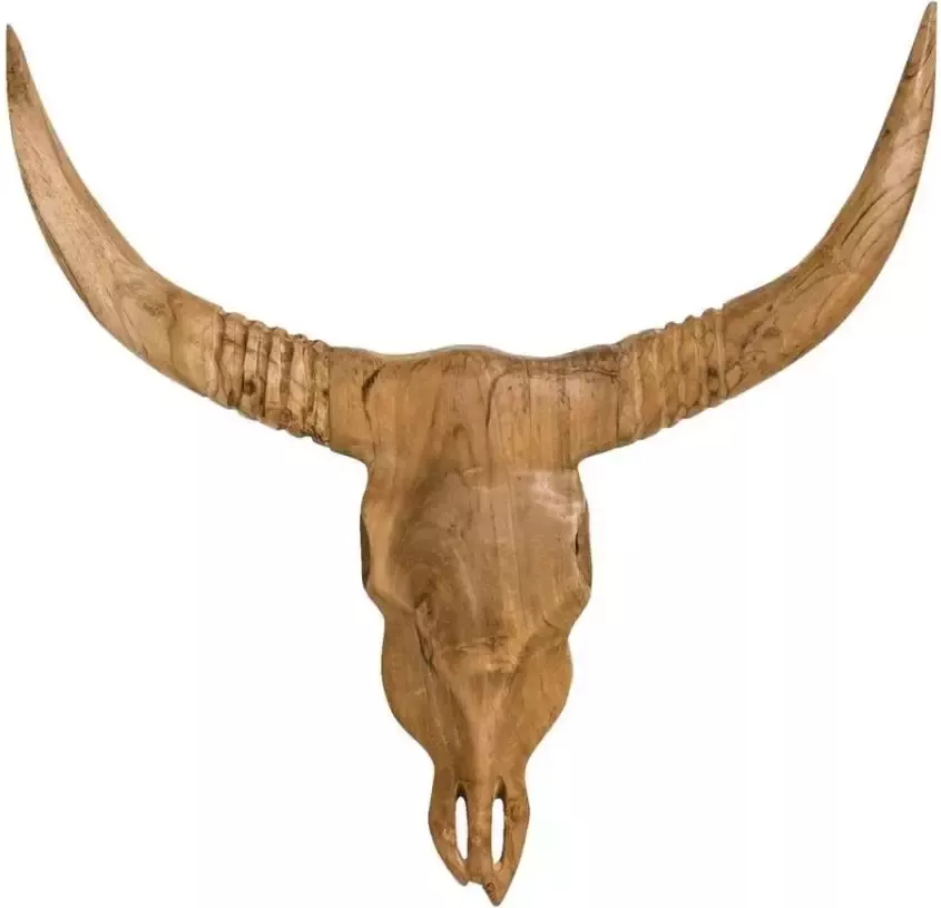 Leen Bakker Deco skull Jesse naturel 60x64x6 cm