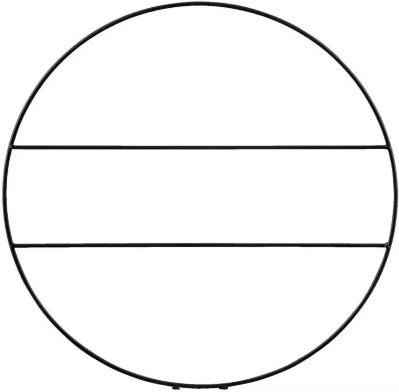 Leen Bakker Decoratie cirkel zwart 42x40x8 cm - Foto 1