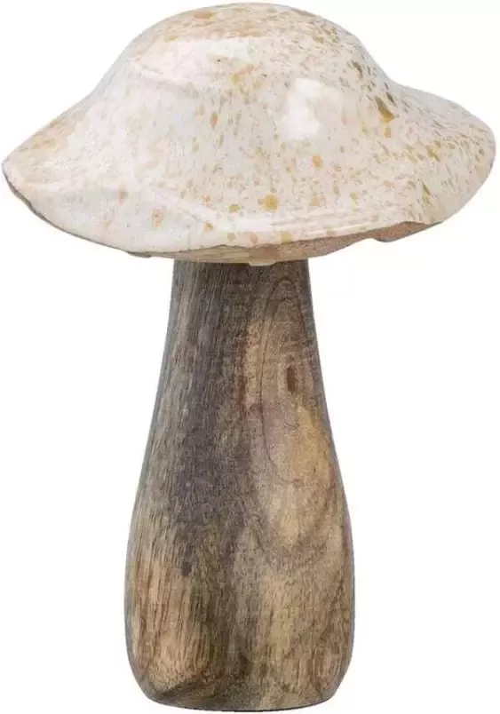 Leen Bakker Decoratie paddenstoel crème Ø9x15 cm - Foto 1