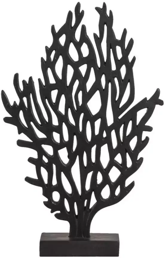 Leen Bakker Decoratief beeld Koraal zwart polyresin 35x23x7 cm - Foto 1