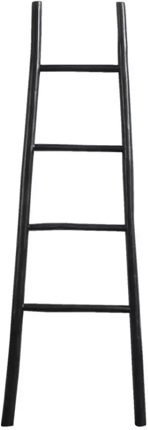 Leen Bakker Decoratieve ladder Roel zwart 160x55x5 cm