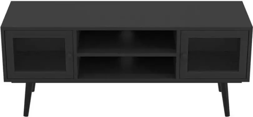 Leen Bakker Demeyere TV-meubel Broadway mat zwart 45x110x35 cm