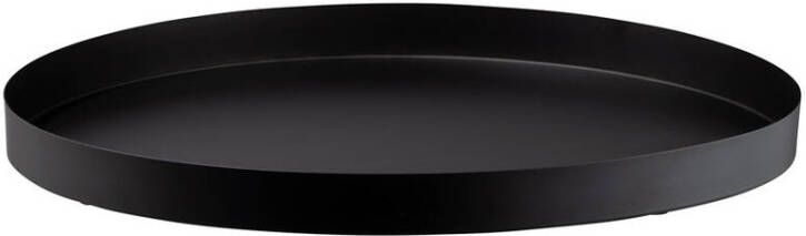 Leen Bakker Dienblad Fenno zwart metaal Ø52 cm