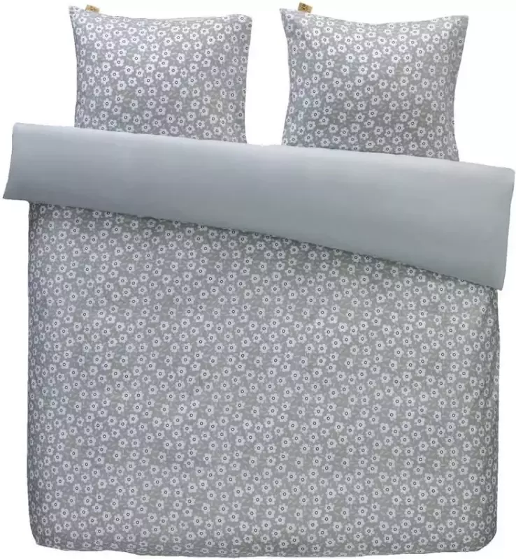 Dindi Home dekbedovertrek Cute flowers bloemen groen 200x200 220 cm Leen Bakker