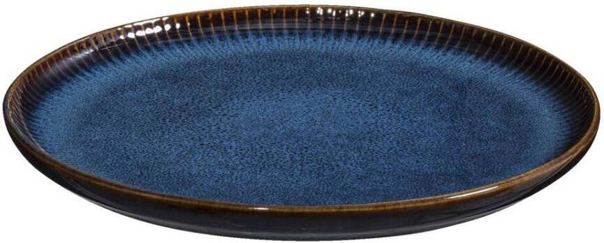 Leen Bakker Dinerbord Camille Blauw Stoneware Ø25 5 cm