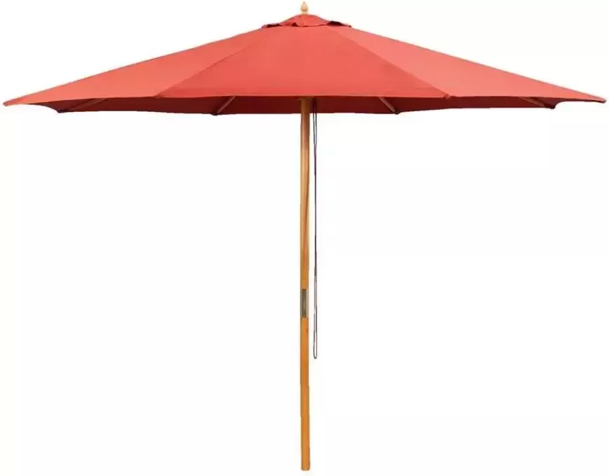 Leen Bakker Houtstok parasol Tropical terracottakleur Ø300 cm - Foto 1