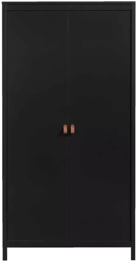 Leen Bakker Kledingkast Madeira 2-deurs zwart 199x102x58 cm - Foto 1