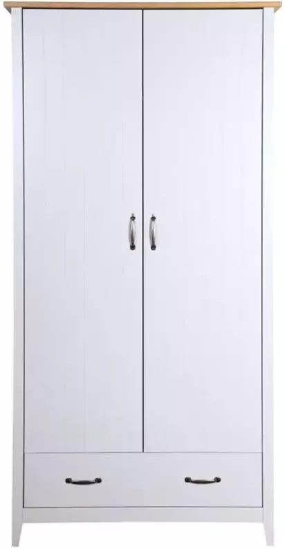 Leen Bakker Kledingkast Norfolk 2-deurs grijs 192x99x56 cm