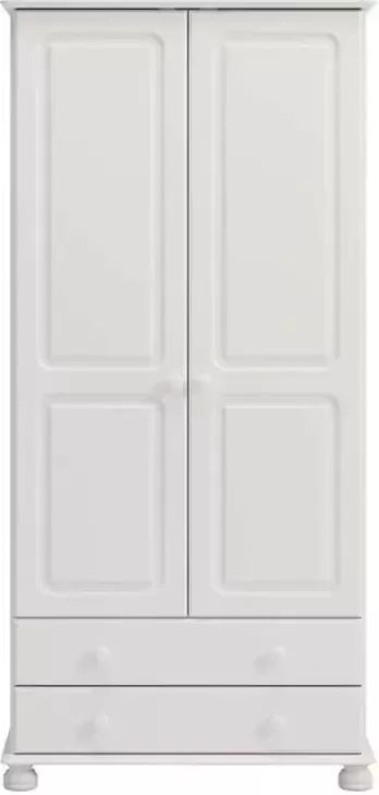 Leen Bakker Kledingkast Richmond 2 deuren 2 lades wit 185 1x88 2x57 cm - Foto 1