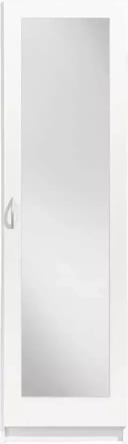 Leen Bakker Kledingkast Varia 1-deurs inclusief spiegel wit 175x49x50 cm - Foto 1