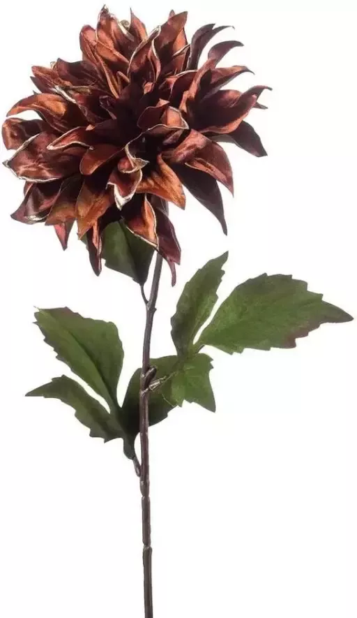 Leen Bakker Kunstbloem Dahlia bruin 65 cm