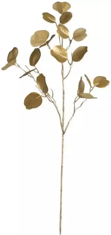 Leen Bakker Kunsttak Eucalyptus metallic goudkleurig 84 cm