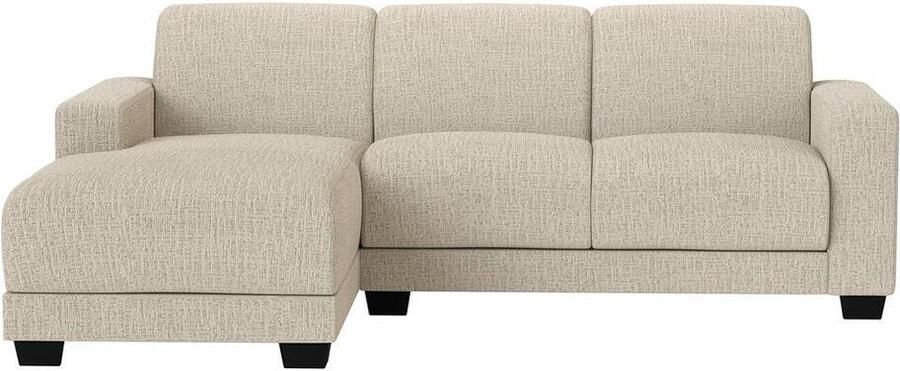 Leen Bakker Bank Aberdeen met chaise longue links Kansas crème