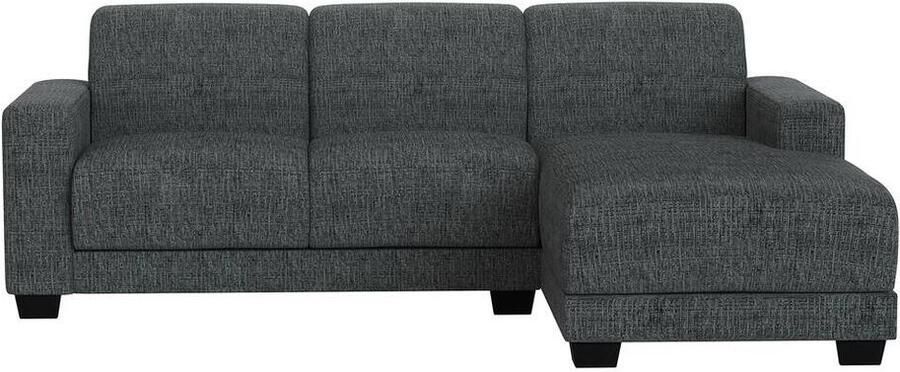 Leen Bakker Bank Aberdeen met chaise longue rechts Kansas grijs