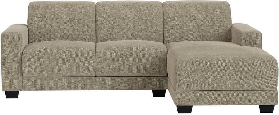Leen Bakker Bank Aberdeen met chaise longue rechts Rebel taupe