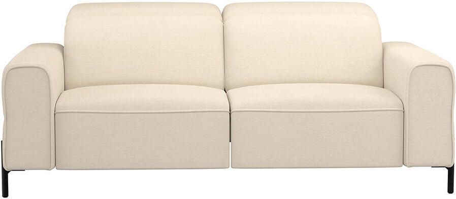 Leen Bakker Bank Dave 3-zits elektrisch verstelbaar crème