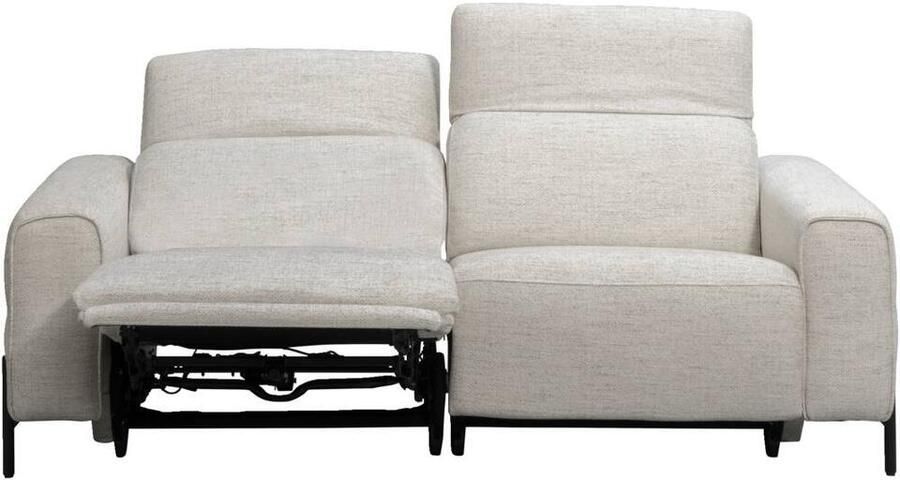 Leen Bakker Bank Dave 3-zits elektrisch verstelbaar lichtgrijs