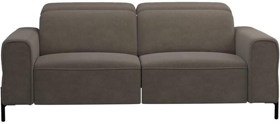 Leen Bakker Bank Dave 3-zits elektrisch verstelbaar stof Billy Joe grijs