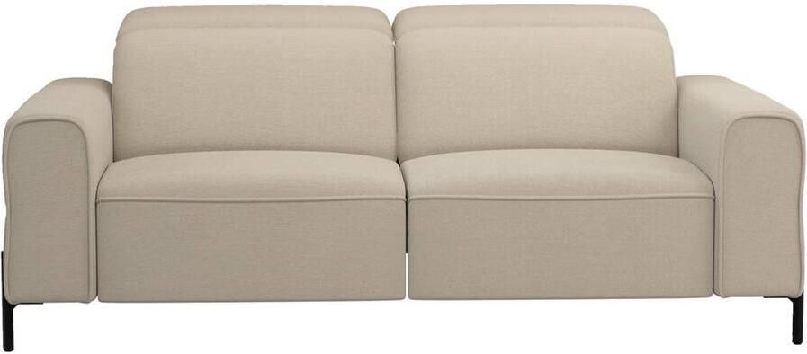 Leen Bakker Bank Dave 3-zits elektrisch verstelbaar taupe