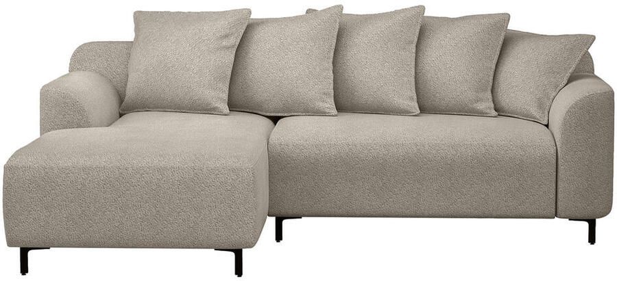 Leen Bakker Bank Elsa met chaise longue links stof Anthology beige