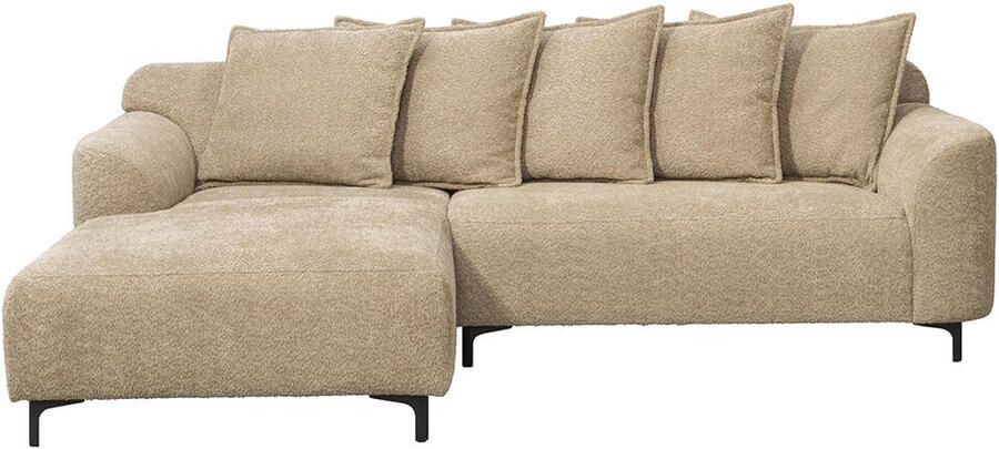 Leen Bakker Bank Elsa met chaise longue links stof Anthology taupe