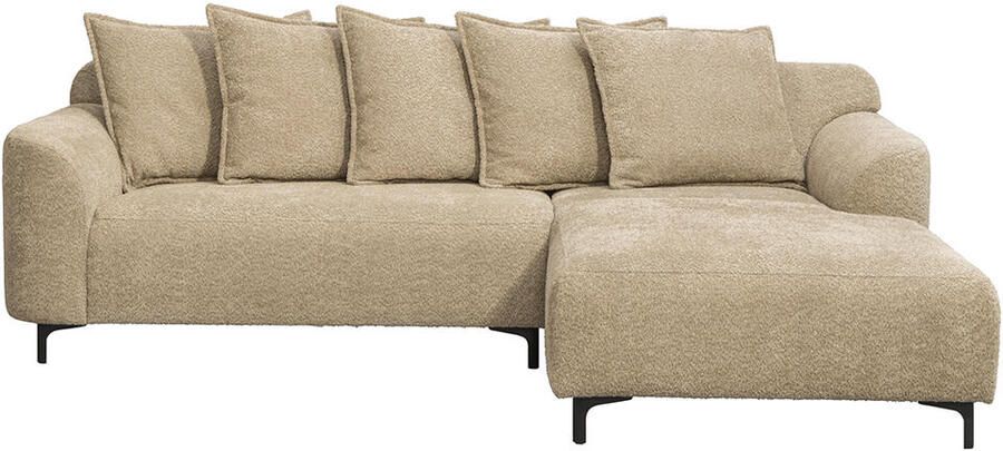 Leen Bakker Bank Elsa met chaise longue rechts taupe