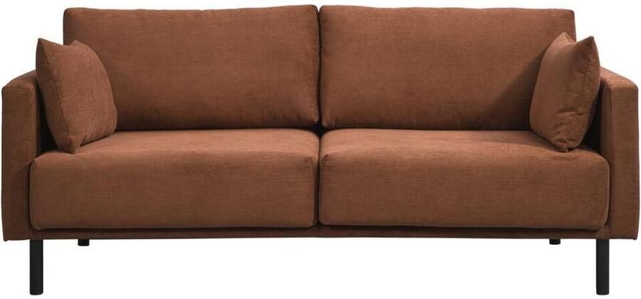 Leen Bakker Bank Siem 2 5-zits stof Fjord terracotta