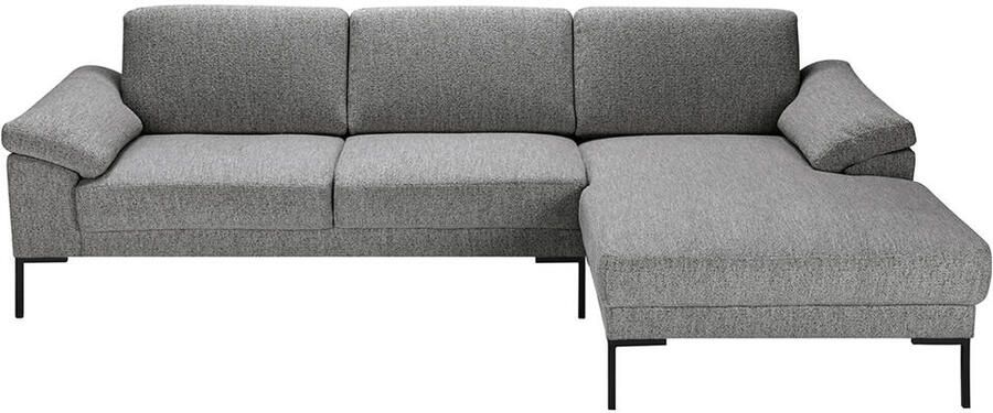 Leen Bakker Bank Tom met chaise longue rechts Monza grijs