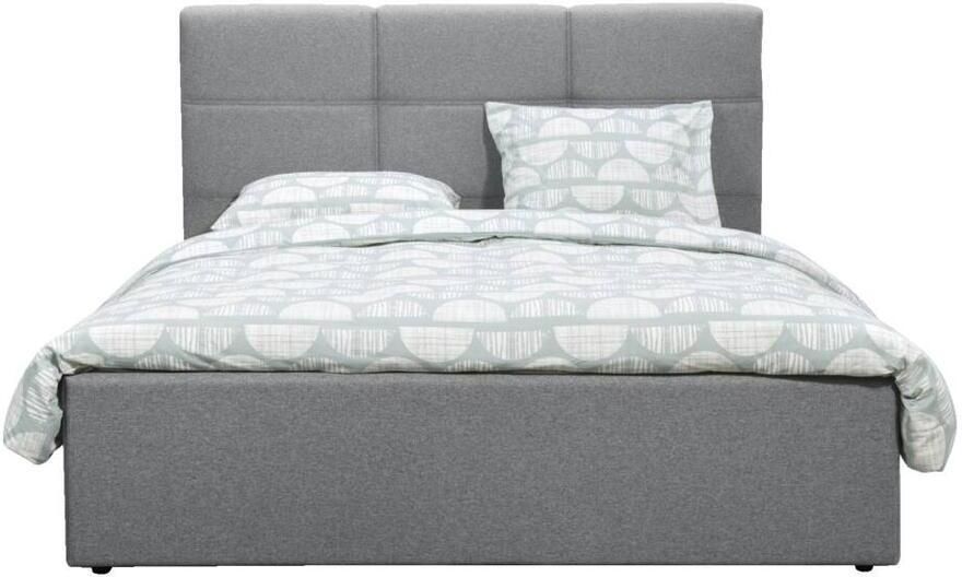 Leen Bakker Bed Dakota lichtgrijs 140x200 cm
