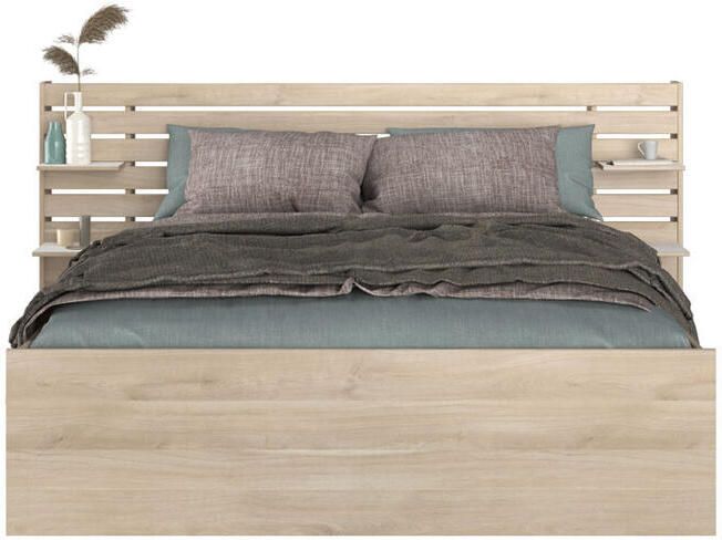 Parisot Vente-unique Bed met opbergruimte – 160 x 200 cm – Kleuren: Houtlook TENALIA II L 222.8 cm x H 98.2 cm x D 216.8 cm - Foto 5