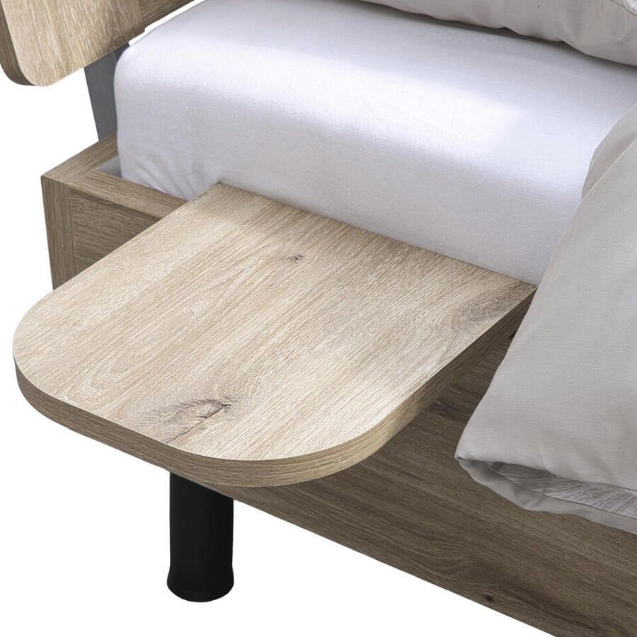 Leen Bakker Bedplankje Nova eikenkleur 2 stuks