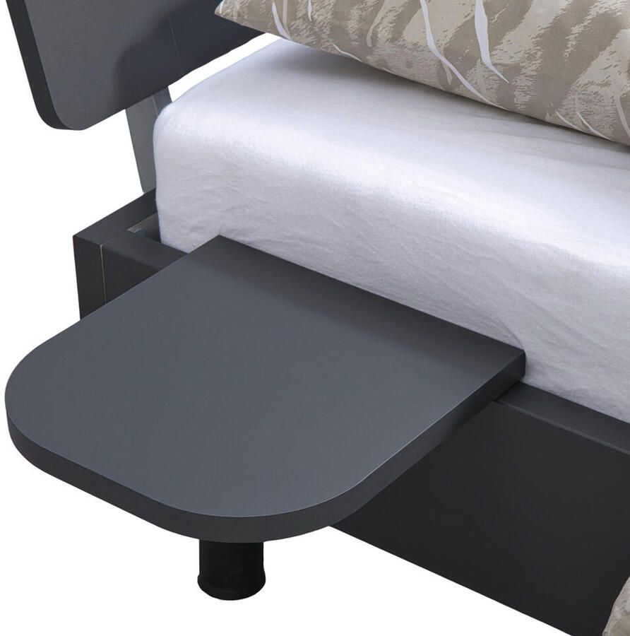 Leen Bakker Bedplankje Nova grafietkleur 2 stuks