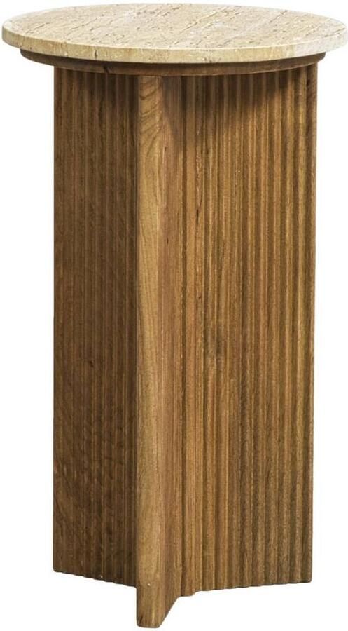 Leen Bakker Bijzettafel Joshua naturel 35x35x58 cm