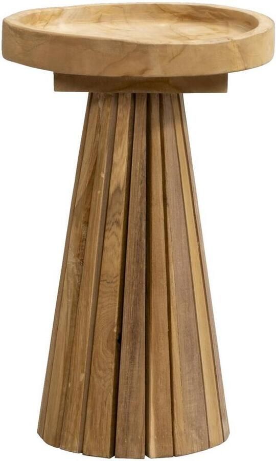 Leen Bakker Bijzettafel Mawar naturel 30x30x45 cm