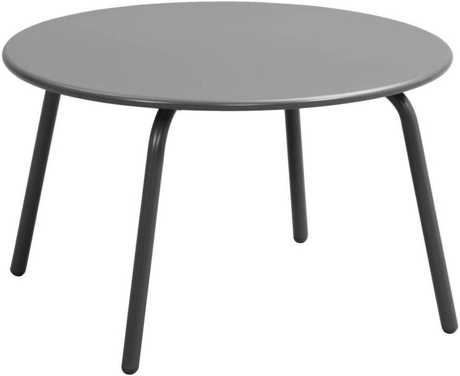 Leen Bakker Bijzettafel Montreal antraciet metaal 36xØ60 cm