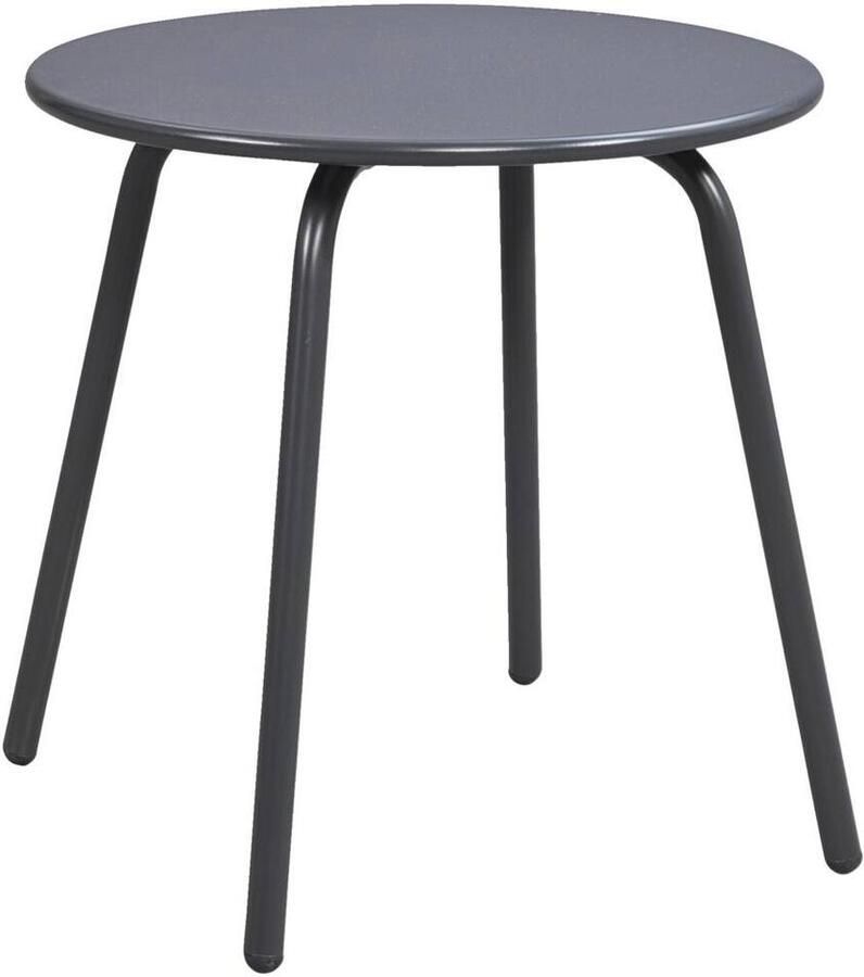 Leen Bakker Bijzettafel Montreal antraciet metaal 45xØ45 cm
