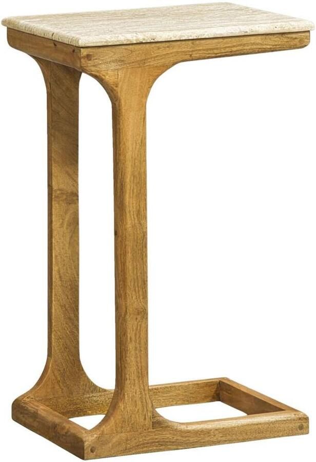 Leen Bakker Bijzettafel Zeno naturel 40x30x66 cm