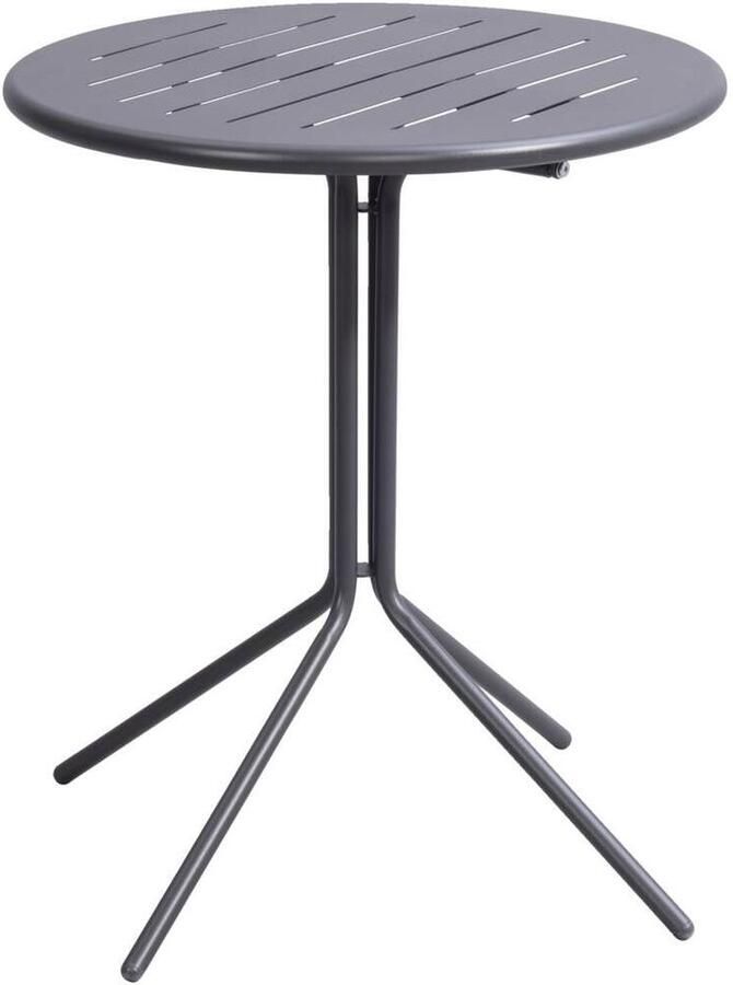 Leen Bakker Bistrotafel Vence antraciet 70xØ60 cm