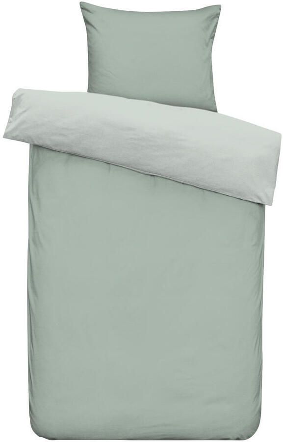 Leen Bakker Dekbedovertrek Jens groen 140x200 220 cm