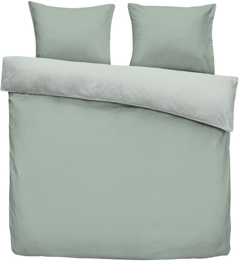 Leen Bakker Dekbedovertrek Jens groen 240x200 220 cm