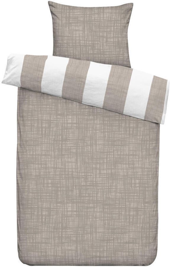 Leen Bakker Dekbedovertrek Liam zand 140x200 220 cm
