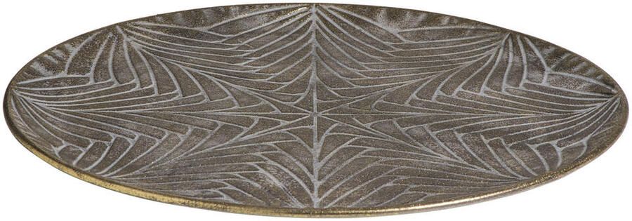Leen Bakker Dienblad Louis goudkleur metaal Ø58 cm