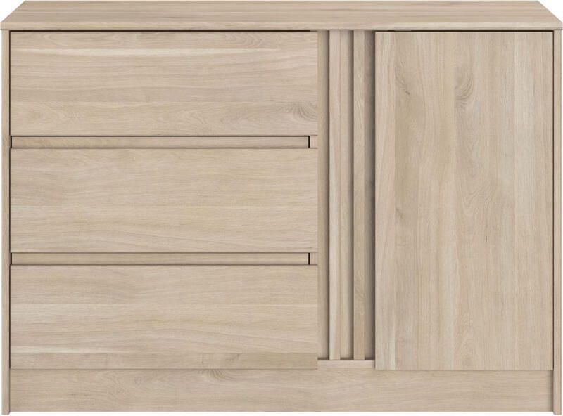 Parisot Commode Tokio 77 cm-3 lades 1 draaideur-eikdecor - Foto 10